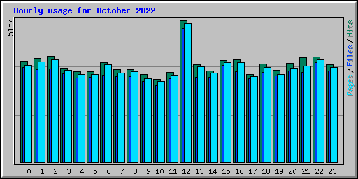 Hourly usage for October 2022
