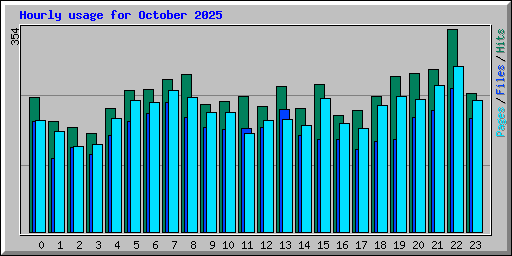 Hourly usage for October 2025