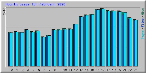 Hourly usage for February 2026